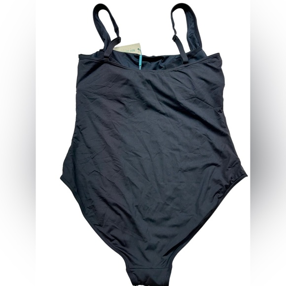 SEA LEVEL SWIM Australia Black Front Twist Ruched One Piece Swimsuit NWT - Picture 5 of 8